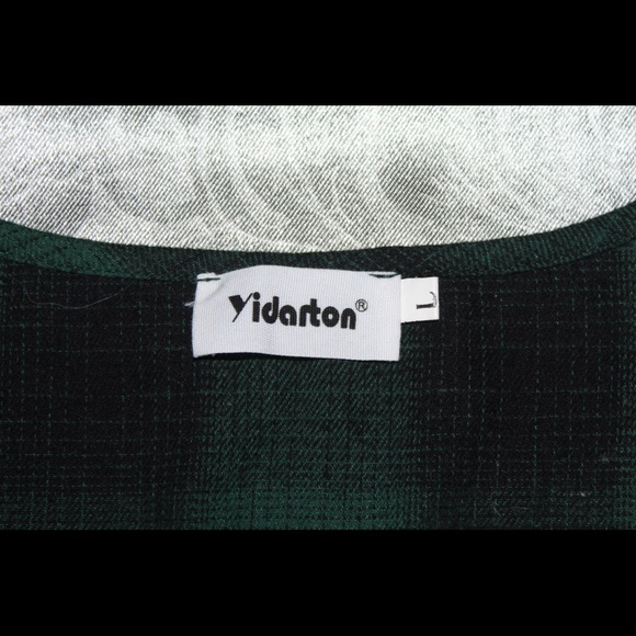 Black & Green tie up flannel - Picture 3 of 3